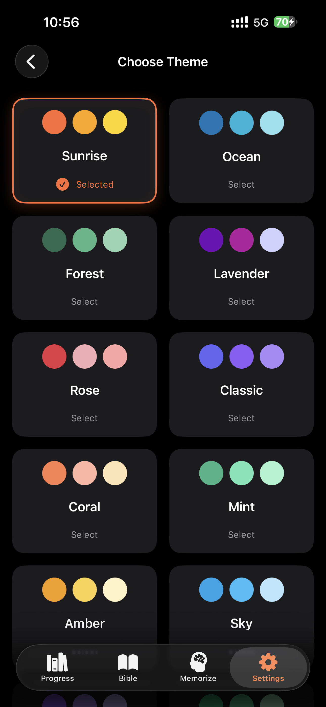 Beautiful color themes